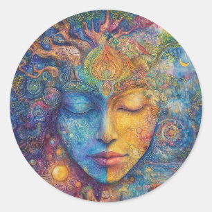 Sticker Rond Déesse Spirit Woodland