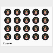 Sticker Rond Deez Nuages Nutcracker Nut Hommes Femmes Fun Noël  (Feuille)