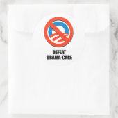 Sticker Rond Défaire les soins d'Obama (Sac)