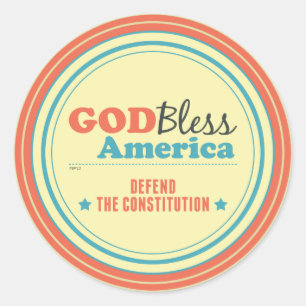 Sticker Rond Défendre La Constitution