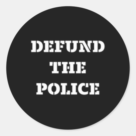 Sticker Rond Défendre La Police (Devant)