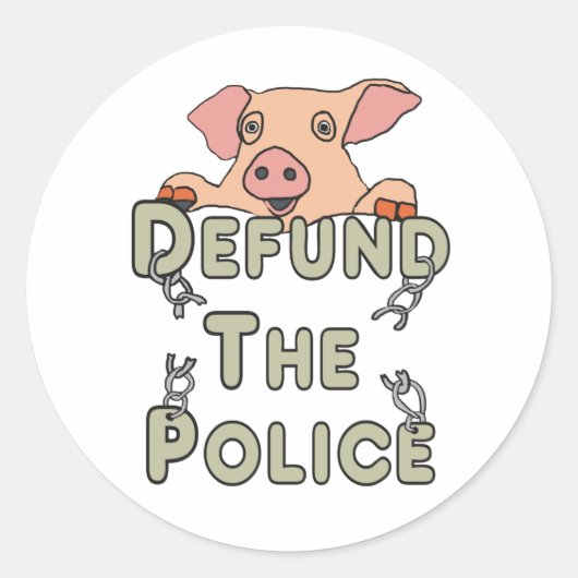 Sticker Rond Défendre La Police (Devant)