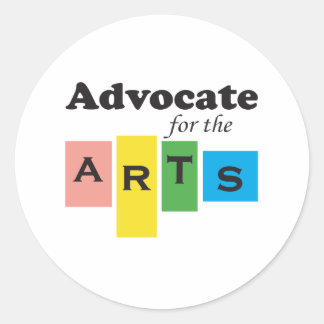 Sticker Rond Défendre les arts