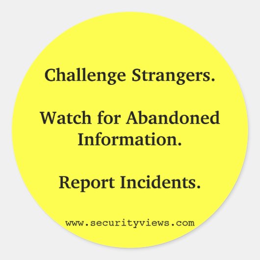 Sticker Rond Défendre les étrangers. (Devant)