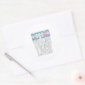 Sticker Rond Défendre les vies trans (Enveloppe)