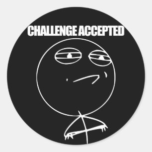 Sticker Rond Défi accepté