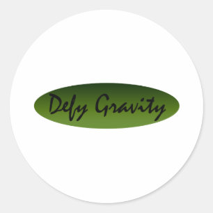 Sticker Rond Défier la gravité