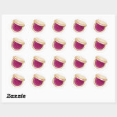 Sticker Rond Défilé de mode Glam (Feuille)