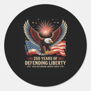 Sticker Rond Défilé militaire de l'armée américaine patriotique