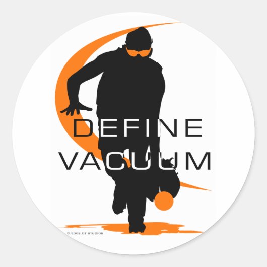 Sticker Rond Définir le vide Orange Fielder Softball (Devant)