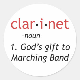 Sticker Rond Définition de Clarinet