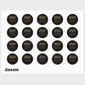 Sticker Rond Définition de disjoncteur de malédiction génératio (Feuille)