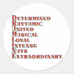 Sticker Rond Définition de Drumline