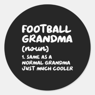Sticker Rond Définition de grand-mère de football amusant