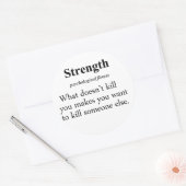 Sticker Rond Définition de la force (Enveloppe)