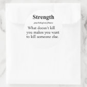 Sticker Rond Définition de la force (Sac)