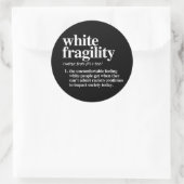 Sticker Rond Définition de la fragilité blanche (Sac)