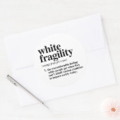 Sticker Rond Définition de la fragilité blanche (Enveloppe)