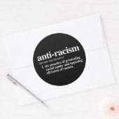 Sticker Rond Définition de la lutte contre le racisme (Enveloppe)