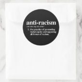 Sticker Rond Définition de la lutte contre le racisme (Sac)