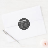 Sticker Rond Définition de l'enseignant - Drôle Enseignant Ense (Enveloppe)
