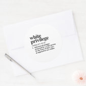 Sticker Rond Définition de privilège blanc (Enveloppe)