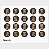 Sticker Rond Définition de professeur de STEM drôle de science (Feuille)