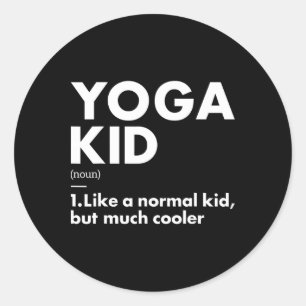 Sticker Rond Définition de Yoga pour enfant yogi