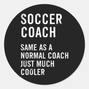 Sticker Rond Définition d'entraîneur de football drôle
