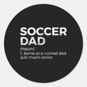 Sticker Rond Définition drôle de papa de football