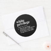 Sticker Rond Définition du privilège blanc (Enveloppe)