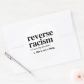 Sticker Rond Définition du racisme inverse (Enveloppe)