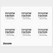 Sticker Rond Définition du racisme inverse (Feuille)