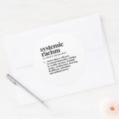 Sticker Rond Définition du racisme systémique (Enveloppe)