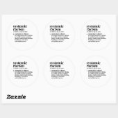 Sticker Rond Définition du racisme systémique (Feuille)