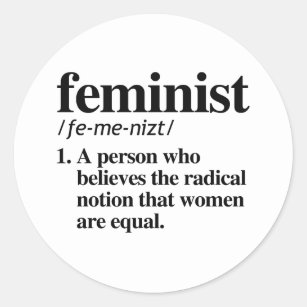 Sticker Rond Définition féministe