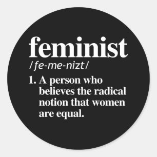 Sticker Rond Définition féministe