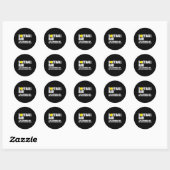 Sticker Rond Définition Papa Softball Drôle (Feuille)