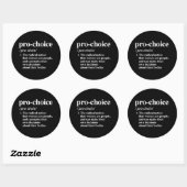 Sticker Rond Définition Pro-Choice (Feuille)