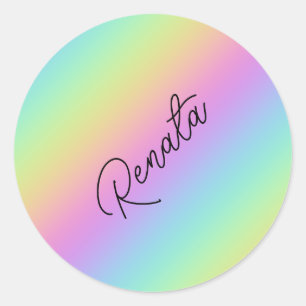 Sticker Rond Dégradé arc-en-ciel