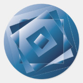 Sticker Rond dégradé bleu 1 (Devant)