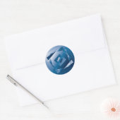 Sticker Rond dégradé bleu 1 (Enveloppe)
