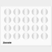 Sticker Rond Dégradé de gris clair et blanc vierge (Feuille)