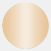 Sticker Rond Dégradé doré pâle fond blanc (Devant)