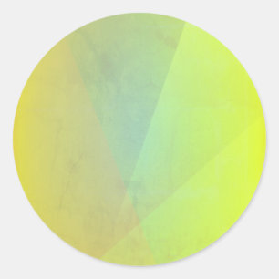 Sticker Rond Dégradé géométrique jaune moderne