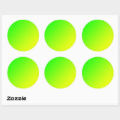 Sticker Rond dégradé jaune vert (Feuille)