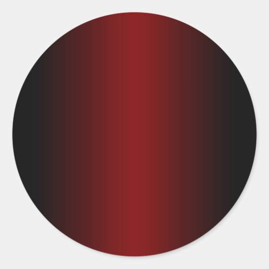 Sticker Rond Dégradé Noir et Rouge Foncé Fond Blanc (Devant)