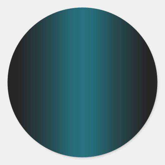 Sticker Rond Dégradé noir et sarcelle foncé vierge (Devant)