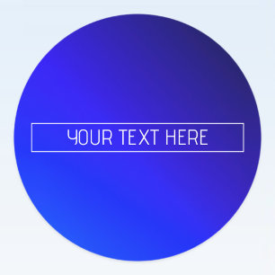 Sticker Rond Dégradé ombré bleu et violet moderne brillant