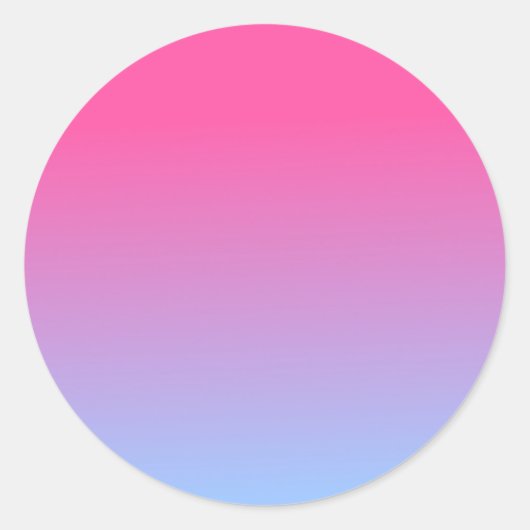 Sticker Rond Dégradé rose et bleu (Devant)